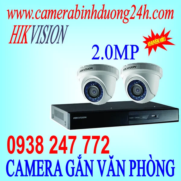 Trọn bộ 2 camera Quan sát Hikvision 22CE56DOT